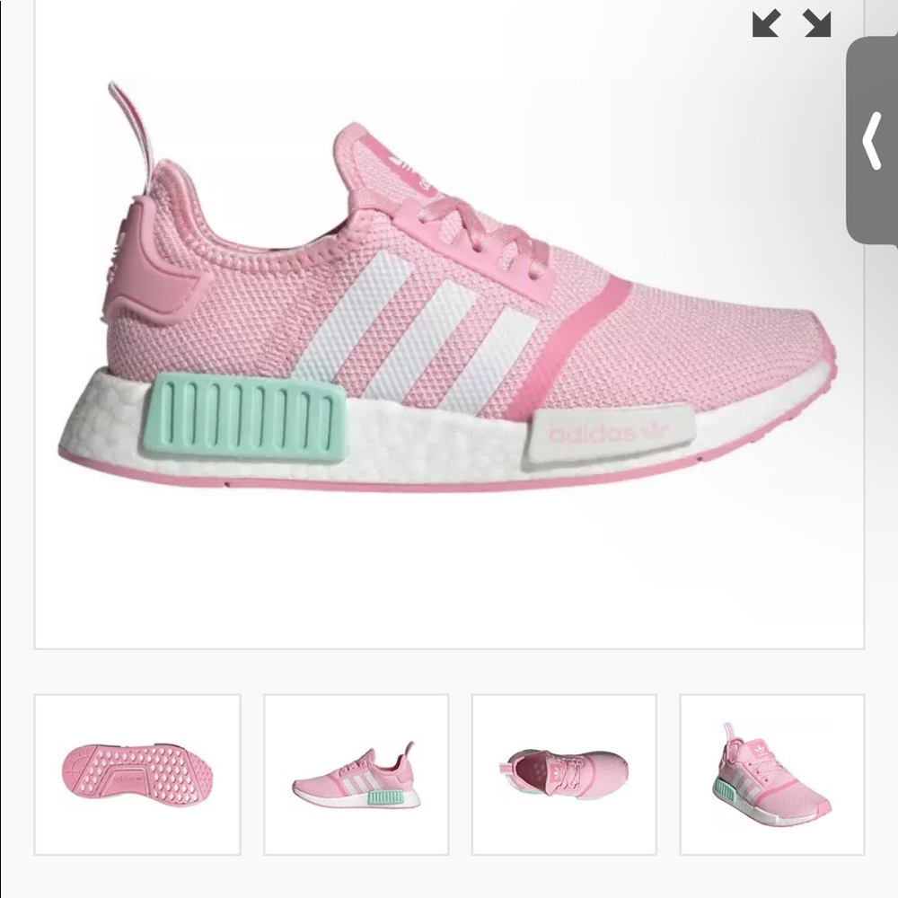 Adidas NMD Girls size 6 pink/white/mint
